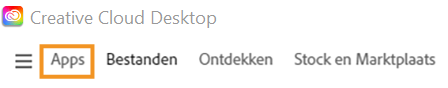 Ga naar het tabblad Apps