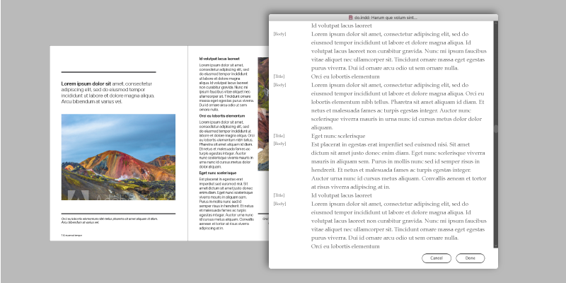 Notities weergeven in InDesign