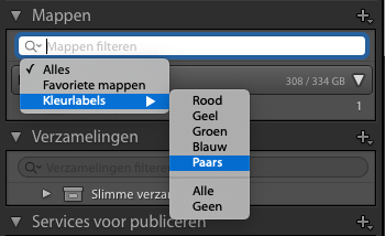 Mappen maken en beheren in Photoshop Lightroom Classic
