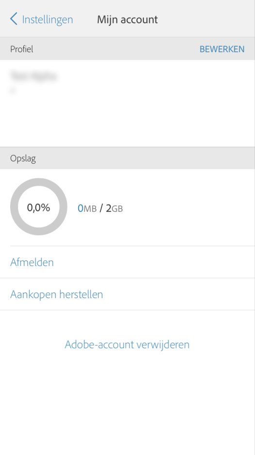 Aankopen herstellen in Photoshop Express