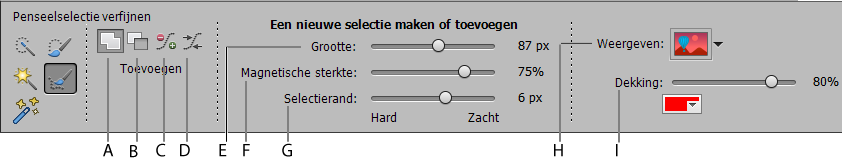 Selecties bewerken en verfijnen in Photoshop Elements