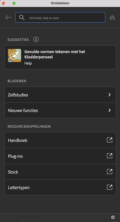 Hoe het deelvenster Ontdekken te gebruiken
