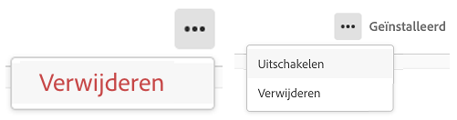 Een plug-in verwijderen of uitschakelen