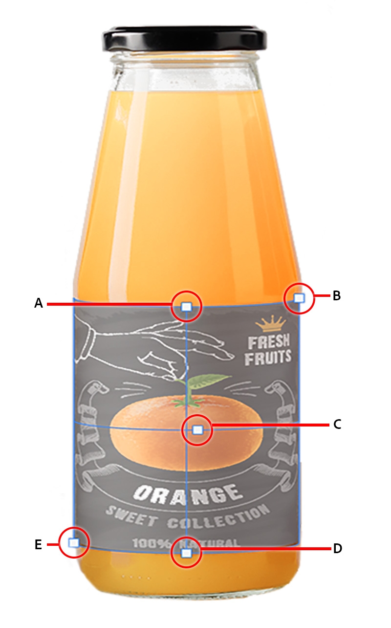 Besturingselementen voor transformatie verdraaien: cilinder