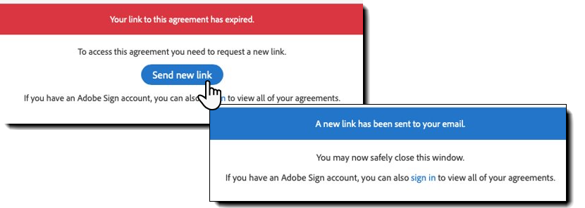 Berichten van verlopen koppelingen