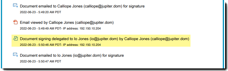 Naamdelegatie per controlerapport van ontvanger vereisen