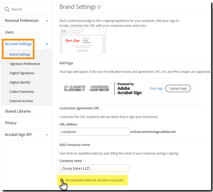 Bedrijfswaarde gebruiker instellen