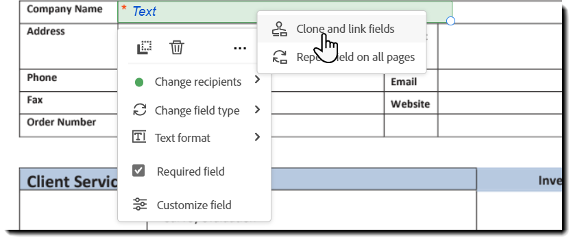 Velden klonen en koppelen