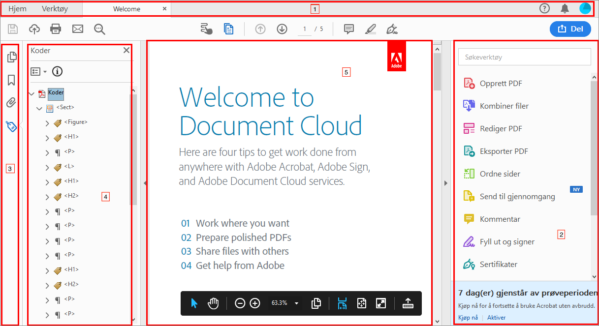 Nye VoiceOver-beholdere i dokumentvisning