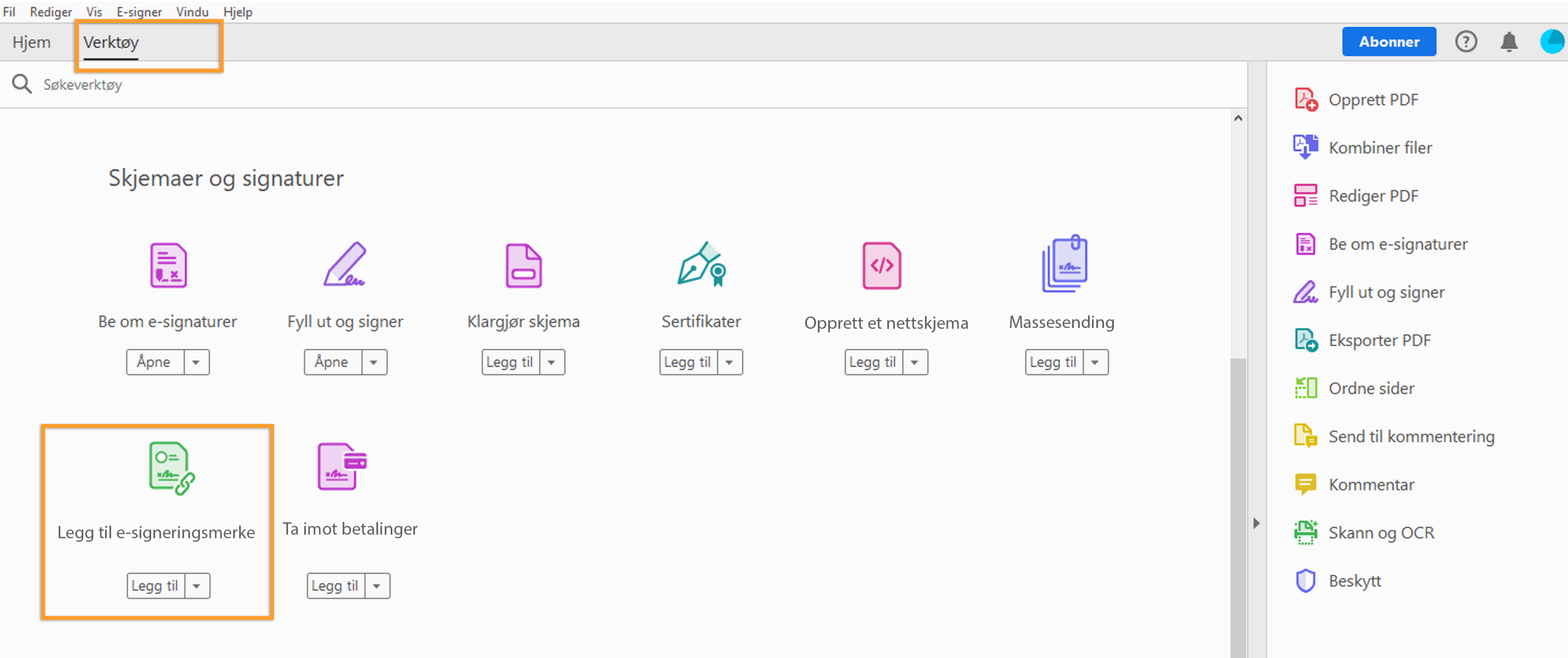 Legg til merkevare for e-signering