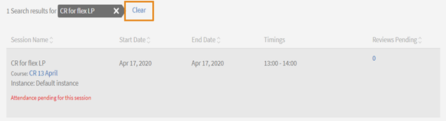 Tilbakestill søkefilteret