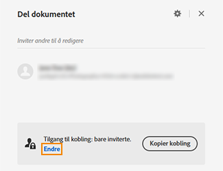 Velg Endre og tilpass koblingsinnstillingene 