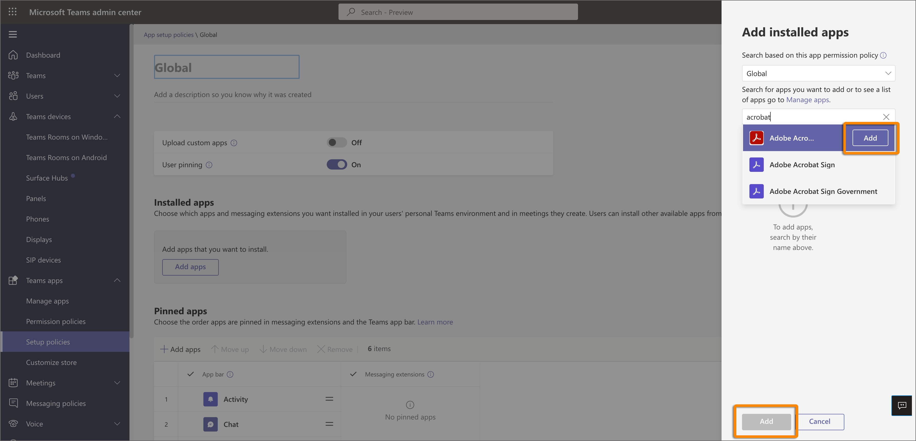 Konfigurere Adobe Acrobat som standard PDFleser i Microsoft Teams.