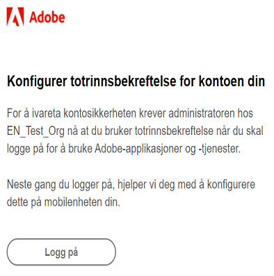 Registrer deg for totrinnsbekreftelse