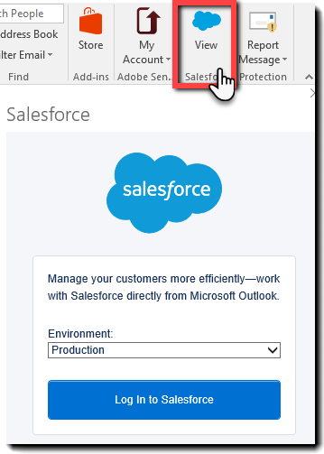 MS Desktop Log in button