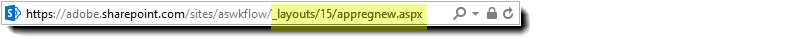 AppReg URL