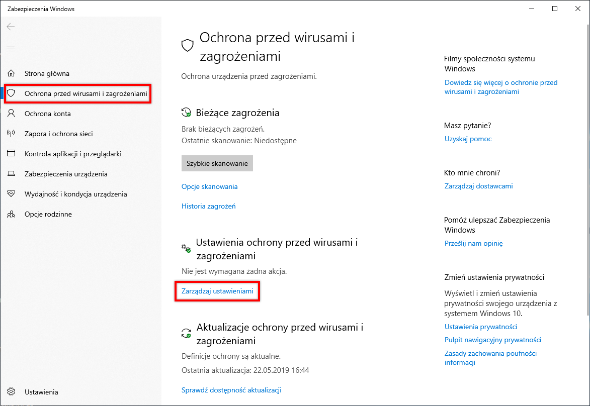 Windows 10 Ochroną Przed Wirusami I Zagrożeniami Zarządza Twoja Organizacja Rozwiąż kod błędu 146 lub 147 występujący podczas instalowania