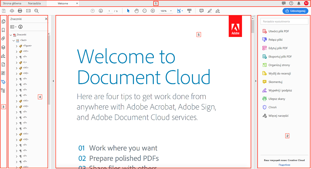 Nowe kontenery VoiceOver w widoku dokumentu