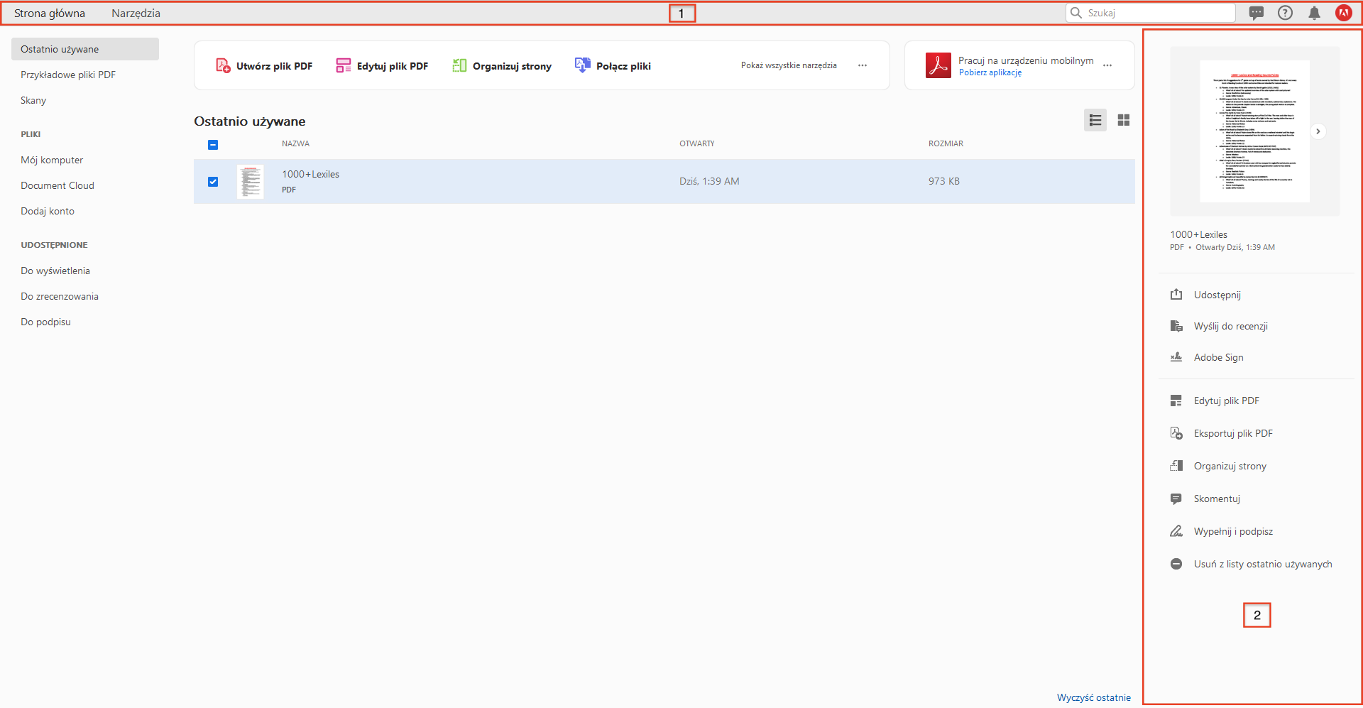 Nowe kontenery VoiceOver w widoku strony głównej