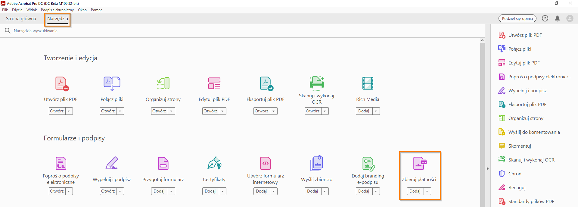 Zbieranie płatności