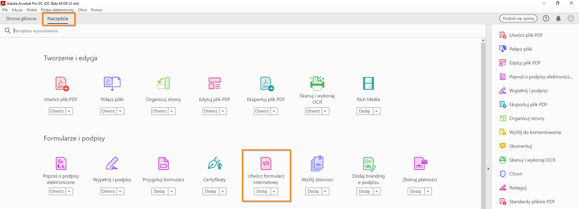 Tworzenie formularza internetowego