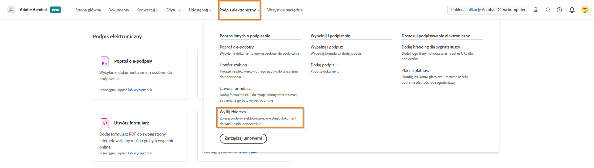 Zbiorcza prośba o podpisy