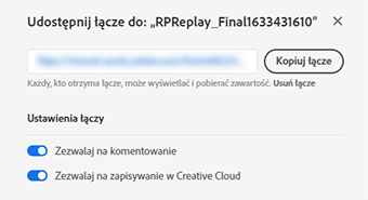 Zmiana ustawień łącza