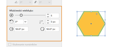 Właściwości aktywnych kształtów | Wielokąt