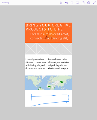 Dodawanie obrazów zastępczych, tekstu i grafiki do układu aplikacji Comp CC