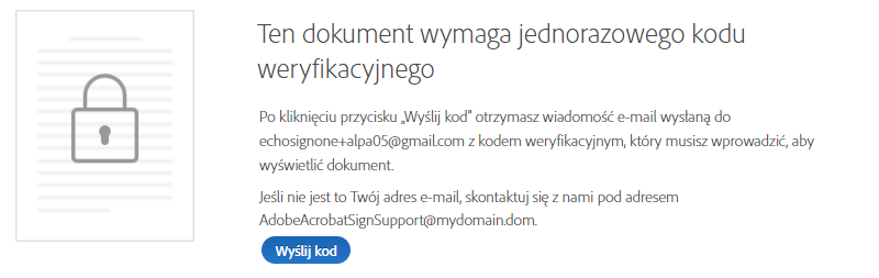 Wyzwanie ochrony treści w celu wyświetlenia umowy