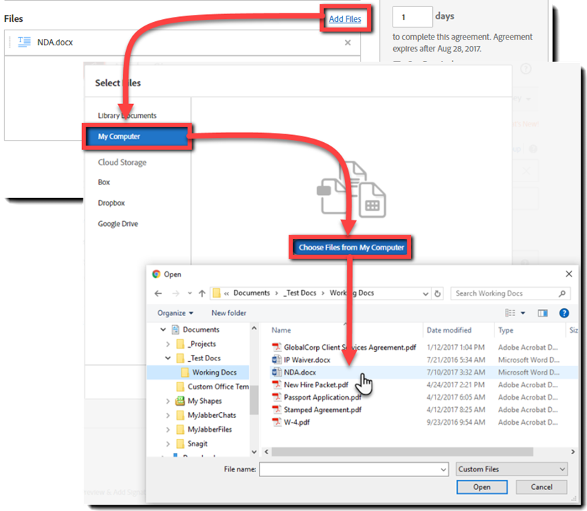 Wybierz dokument do wysłania