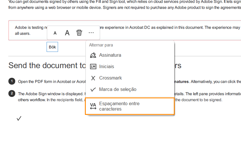 Preencha e assine formulários PDF com a ferramenta Fill & Sign no