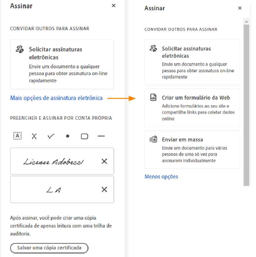 Preencha e assine formulários PDF com a ferramenta Fill & Sign no