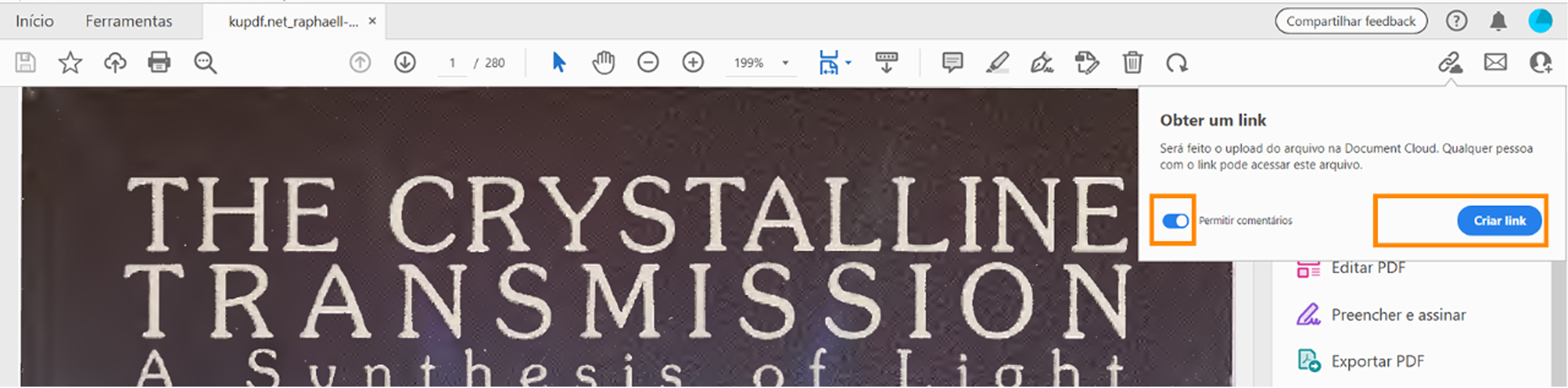 Copiar link e compartilhar