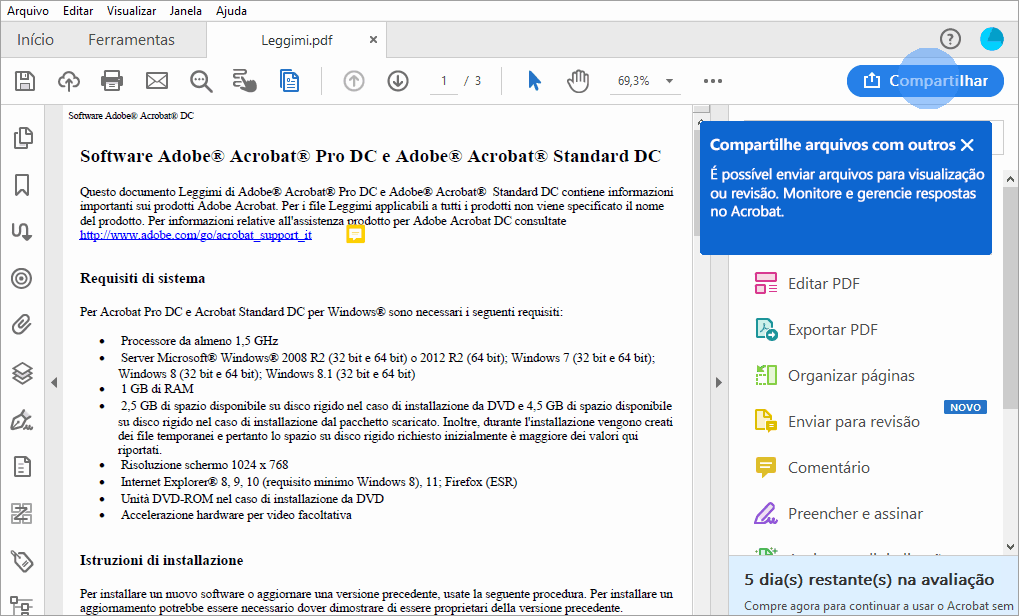 Dica do Acrobat para compartilhar PDFs