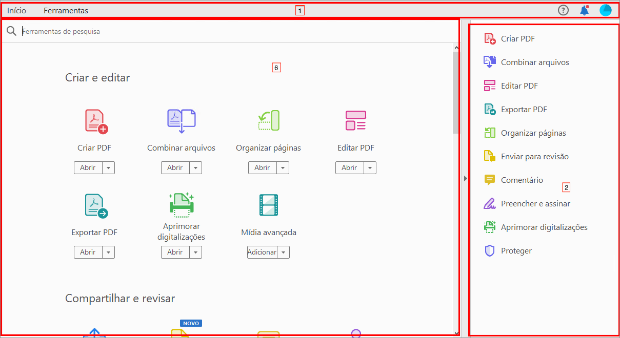 Novos contêineres de VoiceOver na Central de ferramentas