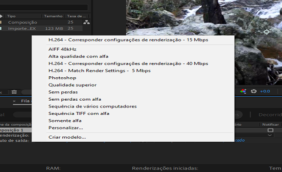 Predefinições do módulo de saída H.264