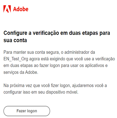 Inscrever-se na verificação em duas etapas
