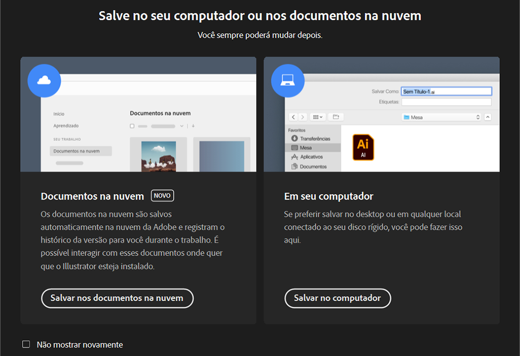 Trabalhar Com Documentos Na Nuvem Do Illustrator