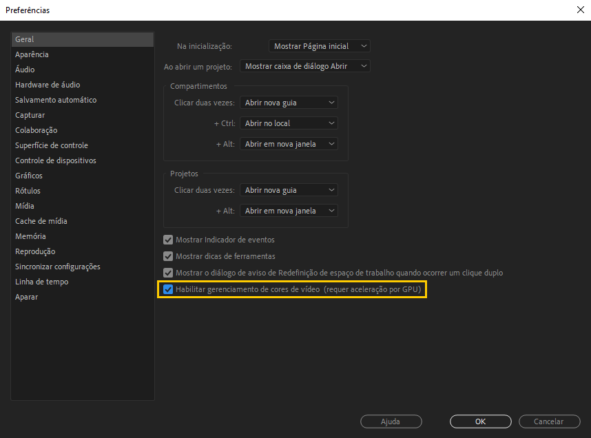 Gerenciamento de cores no Premiere Pro