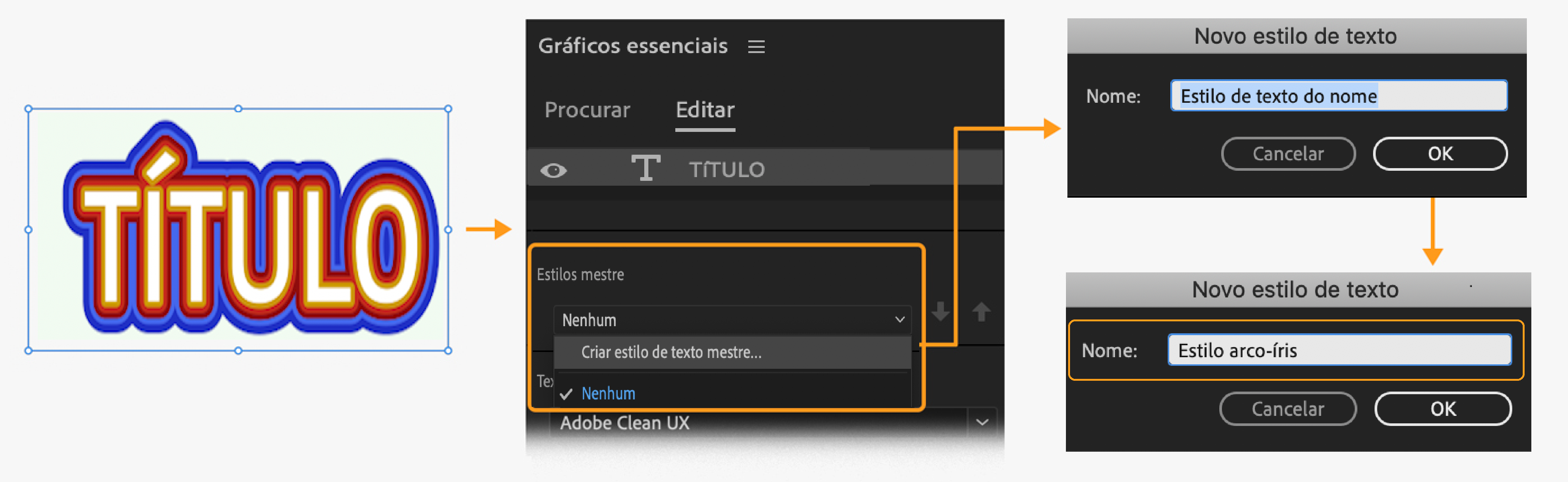 Criação de um estilo principal