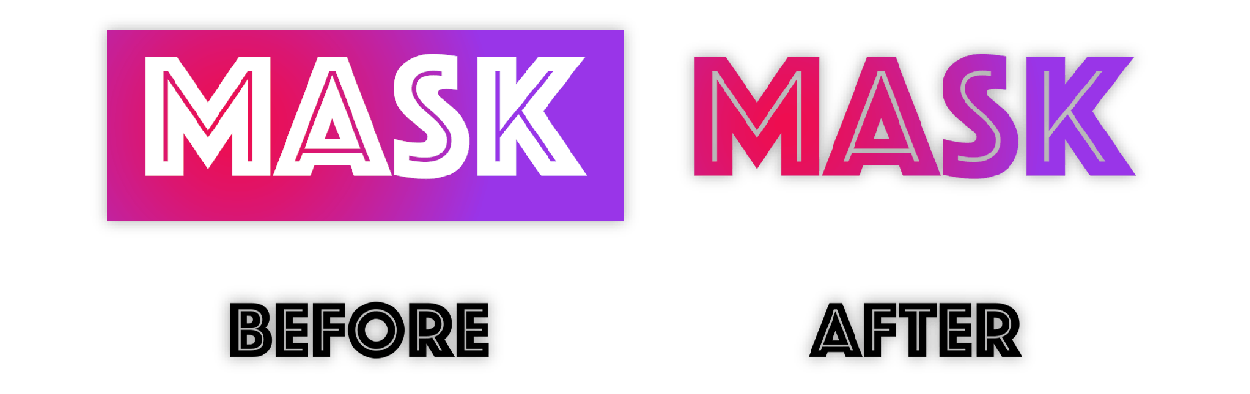 Exemplo do tipo de efeito que você pode criar usando as camadas mascaradas