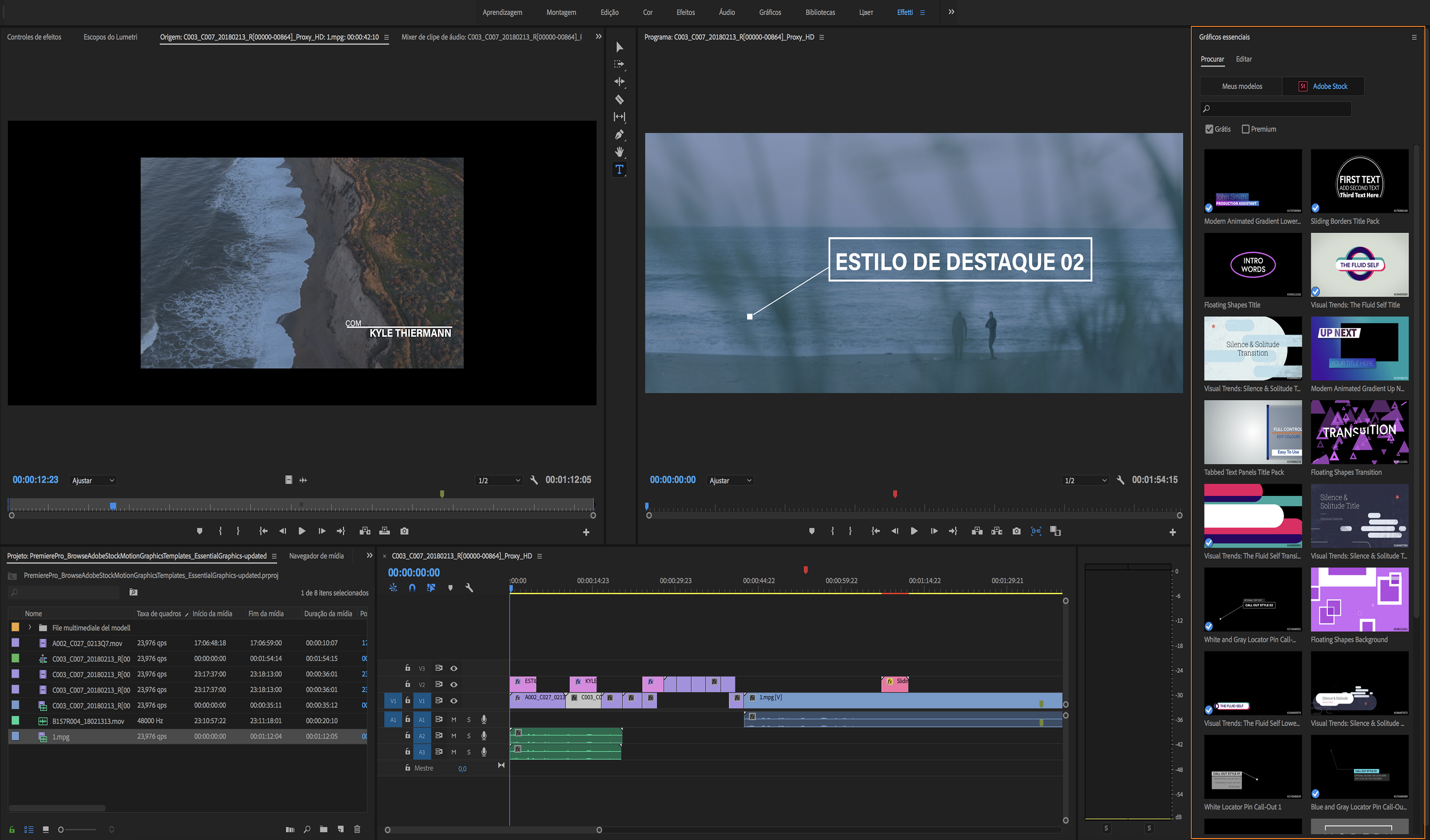 Instalar E Usar Modelos De Animacoes No Premiere Pro