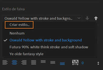 Criação de um estilo
