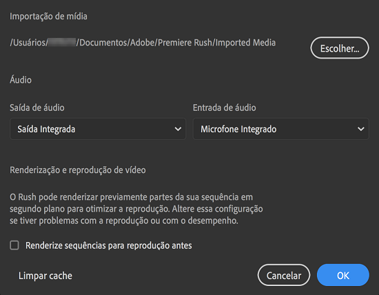 Como importar gravação de áudio e vídeo no Premiere Rush ...