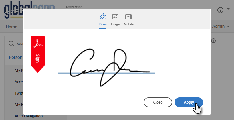 Gerenciar assinaturas — Adobe Scan para Android