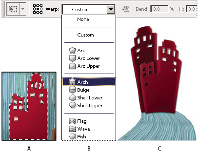 Using warp Photoshop Using warp