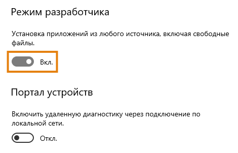 Режим разработчика