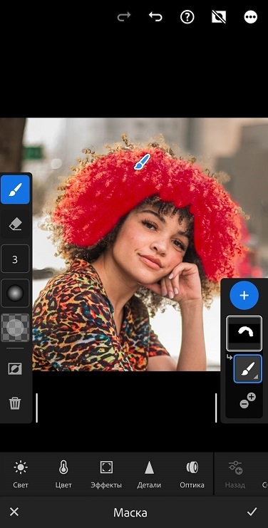 Инструмент «Кисть» в Lightroom для iOS