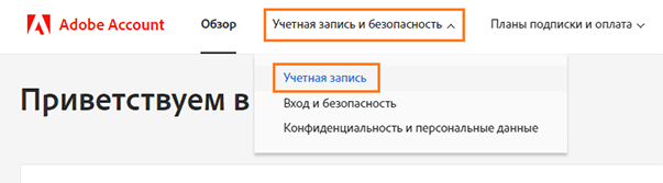 Выберите учетную запись из раскрывающегося списка «Учетная запись и безопасность»